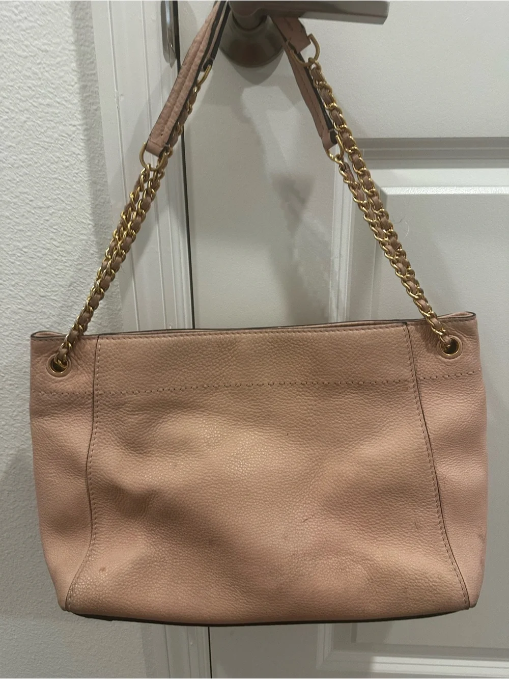 Tory Burch Dusty Pink Leather Chain-Handle Shoulder Bag